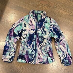 Patagonia Kids XL Puffer Jacket - Blue, Purple, White Swirl
